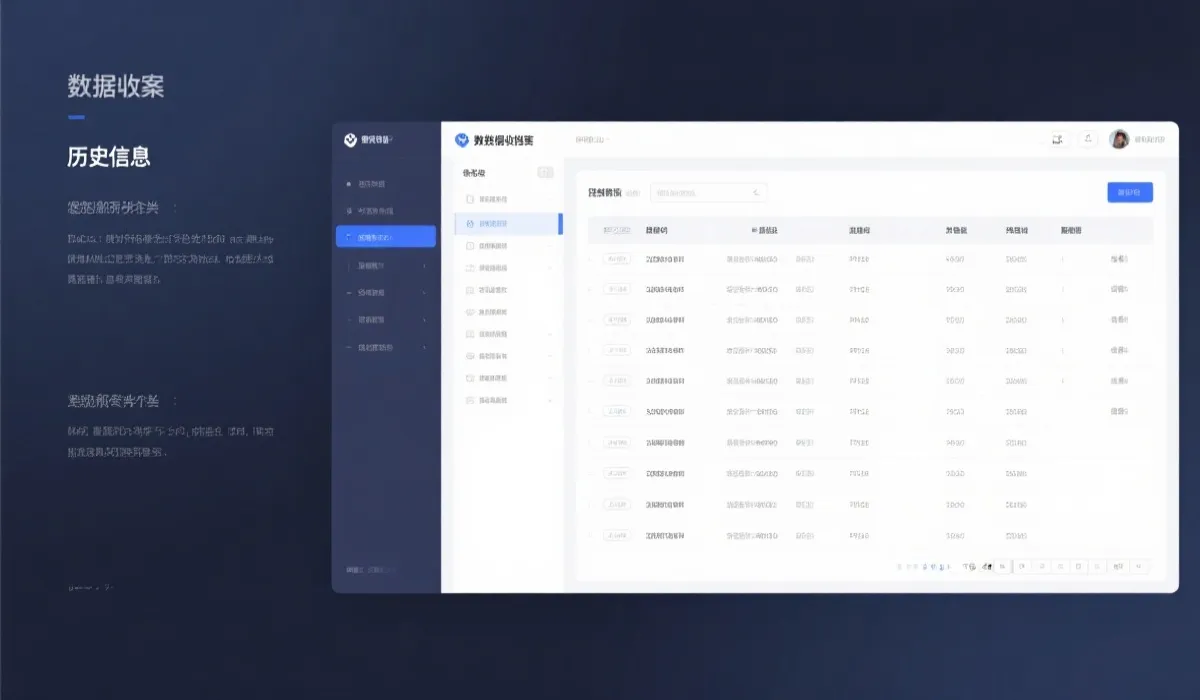 数据归档与历史信息整理，界面直观易查